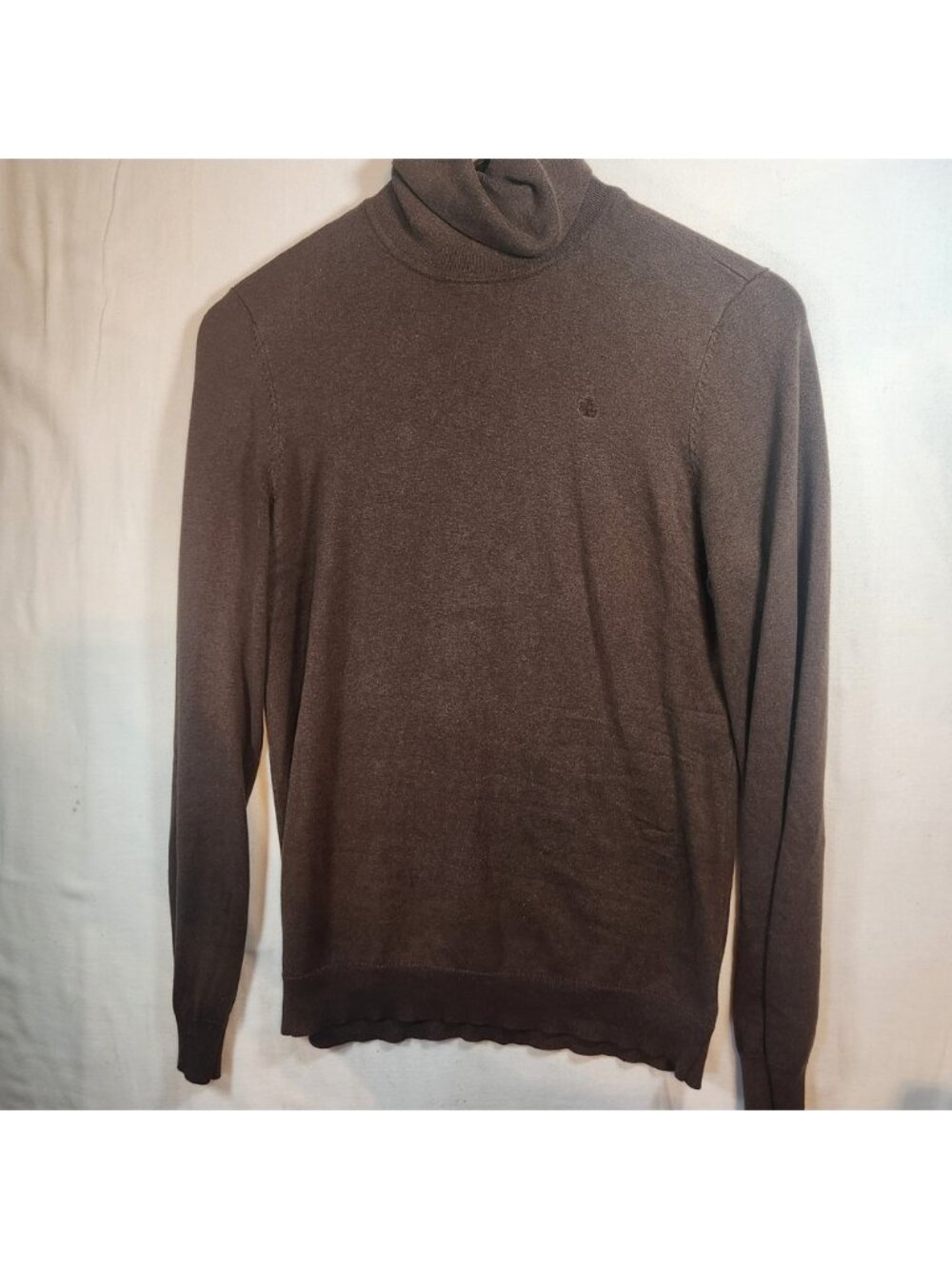 Lauren‎ Ralph Lauren Brown Silk Blend Turtleneck Sweater Womens Medium RL Logo
